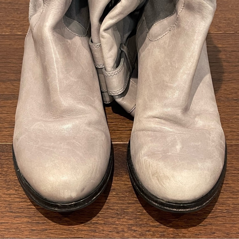 Cole Haan Grey Suede and Leather Pull On Boots Size 9 - Picture 5 of 9